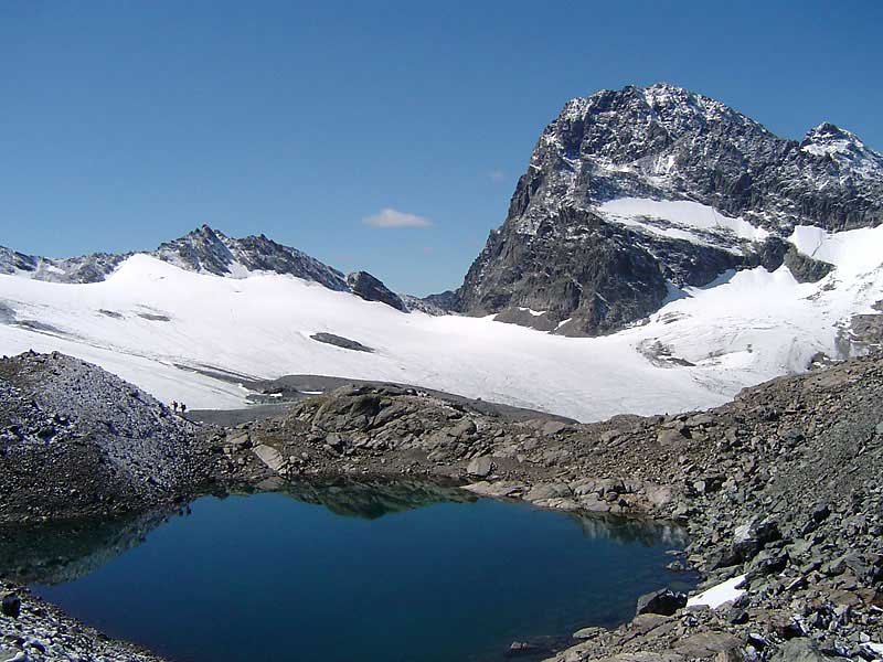 Vermutsee zum Vermutpass und Piz Buin