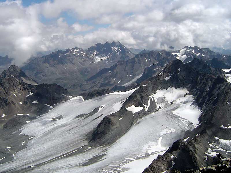 Piz Buin zu Ochsenkopf, Fluchthorn und Dreinländerspitze